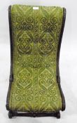 Victorian green upholstered nursing chair
