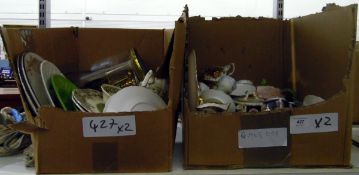 Royal Albert 'Old Country Roses' part tea service, a Prattware pot marked 'Landing the Fare,