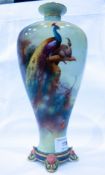 Royal Worcester porcelain vase,