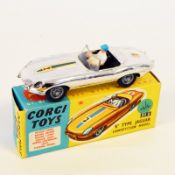 Corgi diecast model of an E-type Jaguar competition model, metallic silver, No.