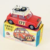 Corgi diecast model of 1967 Monte Carlo winner, BMC Mini Cooper S, No.