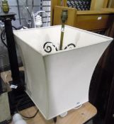 Brass-coloured metal table lamp,