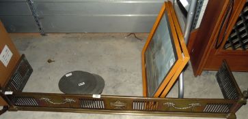 LOT WITHDRAWN Brass fire curb decorated Adams style,