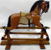 G & J Lines rocking horse, circa 1910/20, on pedestal base,