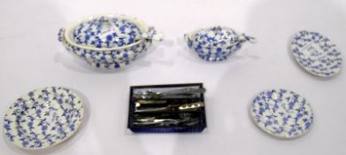 19th century child's part china dinner service,