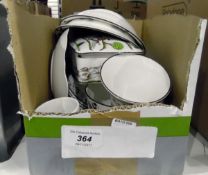 Assorted ceramics including Staffordshire 'Hunting Scene' butter dish, bowls, etc.