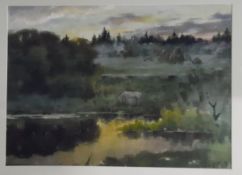 Russian school Five various watercolours and oil Scenes in and around Moscow,