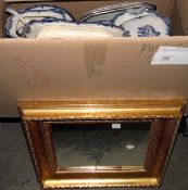 Part ironstone china dinner service with blue and gilt borders on a white ground including a small