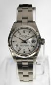 Rolex Datejust lady's wristwatch 76160 in stainless steel case, white Roman dial,