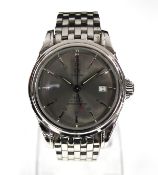 Omega DeVille GMT Automatic gentleman's wristwatch in stainless steel case, silver dial,