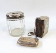 Edwardian silver hymn and prayer book holder with miniature volumes,