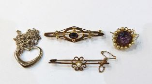 Tiffany & Co open heart pendant designed by Elsa Peretti, on fine silver chain,