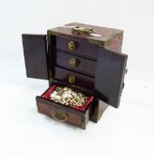 Collection of jewellery and badges to include Victorian coral and gold cross pendant,