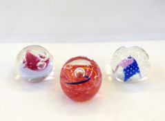 Three Caithness paperweights, 'Triple Crown',