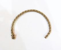 Jafa 18ct gold and diamond bracelet having pierced cross links interspersed with 28 brilliant cut