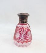 Modern cut glass scent bottle,