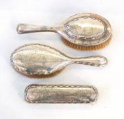 Silver-topped glass dressing table jar with angular glass body and the cover with tortoiseshell