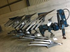 Rabewerk Eagel plough. 140 headstock, 3 + 1 split mouldboard, Location: Great Yarmouth, Norfolk.