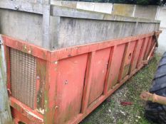 Hook lift skip c/w Larrington bulk body. Hydraulic tailgate. Location: Atherstone, Warwickshire.