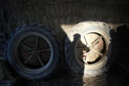 Dual Wheels - 5 Star 13.6R38 5 Star Dual wheels, one tyre flat, Location: Lincoln, Lincs