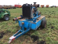 1992 6 cylinder diesel irrigation pumpset (2515) RST, Iveco engine, caprari pump,
