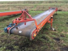 1996 Downs Greyhound conveyor, 10m long x 900mm wide