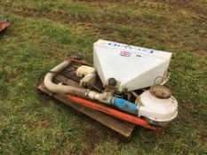 Techneat slug pelleter on frame with hydraulic fan