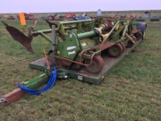 Baselier 5.8m rotary cultivator with low loader trailer