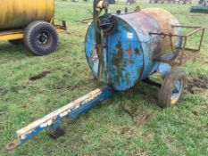 Single axle 1000ltr fuel bowser single skin