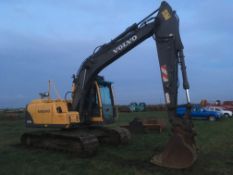 2007 Volvo EC140 tracked excavator .