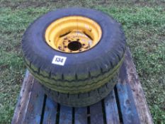 Pair 11.5/80R15.3 trailer wheels