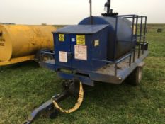 1989 single axle 2000ltr blue bowser