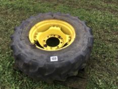 Single John Deere 14.6R24 front wheel