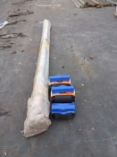 Three new galvanised stand pipes with valves