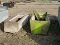2 x 6ft concrete water troughs