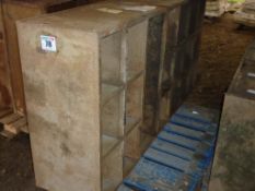 2 x steel pigeon hole storage cabinet
