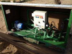 Electric slurry pump on transport frame