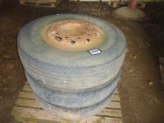3 x 10R20 wheels and tyres