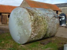 Large steel cylindrical DERV tank