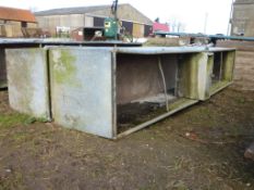 2 x 12ft galvanised steel water trough