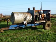 Trailed diesel bowser and compressor