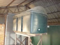 Plastic bunded fuel tank together with steel frame (approximate capacity 2000 litres)