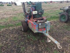 Stuart pumps 6 inch volume pump with Lister 3 cyl engine on diesel tank