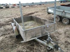 Tandem axle wooden trailer