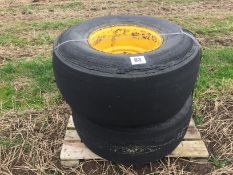 Pair trailer wheels and tyres