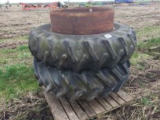 Pair 16.9R38 dual wheels