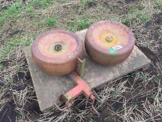 Pair Baselier steel depth wheels