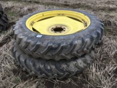 Pair 13.6R48 row crop wheels