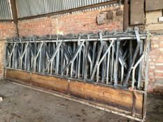 3 x 15' Feed Barrier. HD Galv Box with Timber Kick Boards & Locking Yokes.