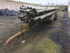 45 x 4 Inch Aluminium irrigation pipes, quick hook type,